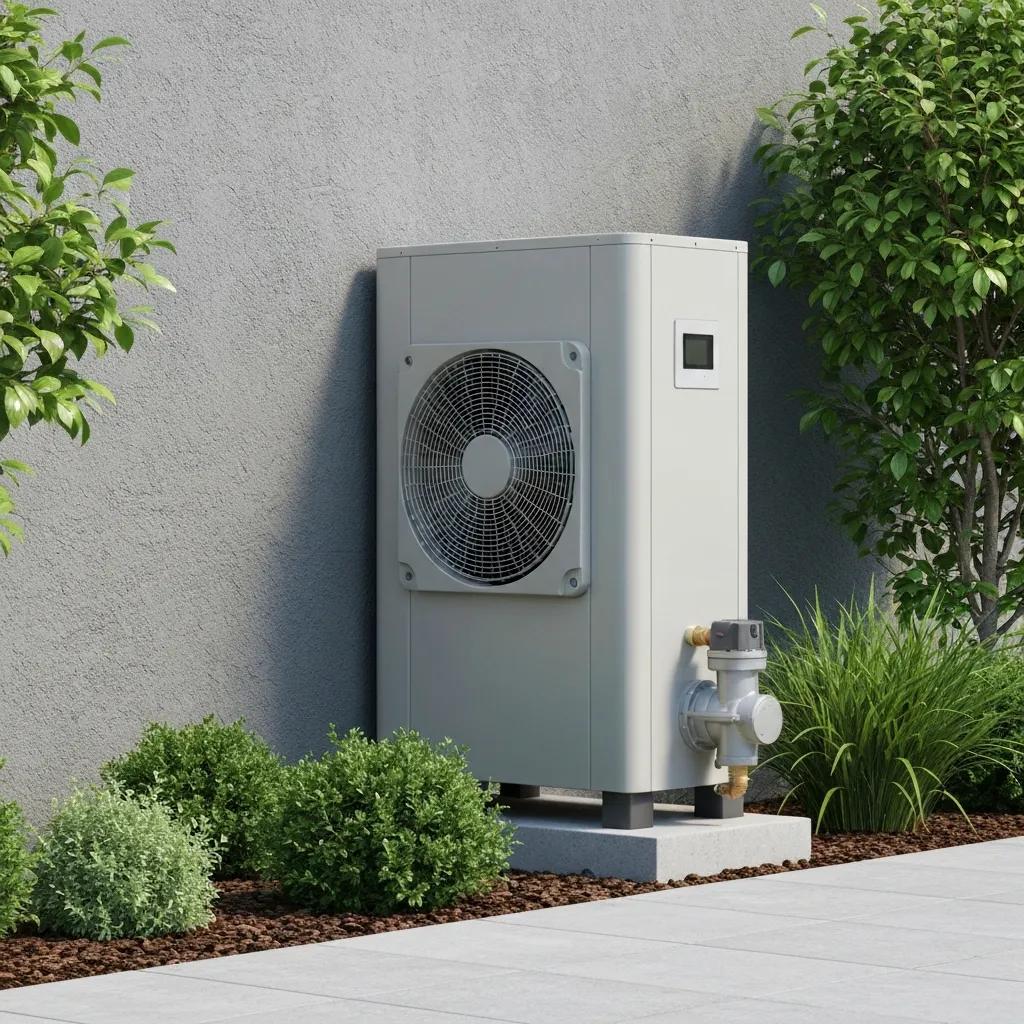 Residential heat pump showing the reversing valve